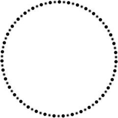 Stars circle round frame icon. Design element