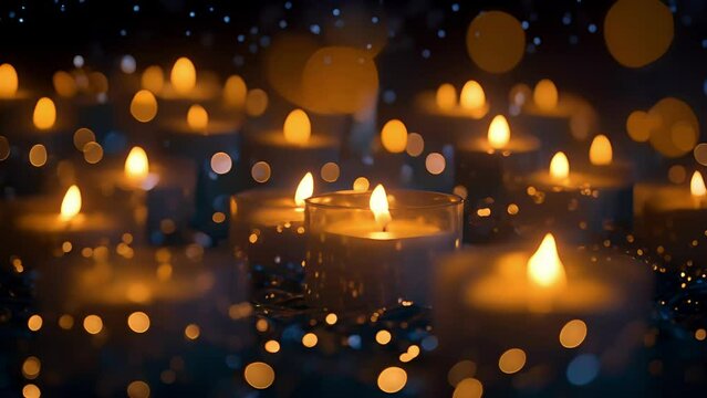 As the night wears on, the candles and stars become inseparable, creating a breathtaking sight that reminds us of the magic and power of light in the darkness.