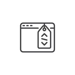 Meta Tag Optimization line icon