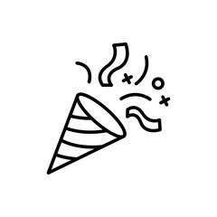 Confetti outline icons, minimalist vector illustration ,simple transparent graphic element .Isolated on white background