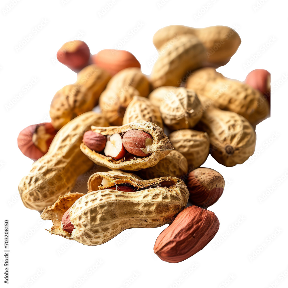 Poster handful of peanuts in nutshell
