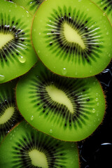 Slices of Kiwi Fruit background