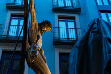 Procession of the Passion of Jesus Christ through the streets of Valladolid, Castilla y León-Spain