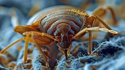 microscopic view of a bed bug