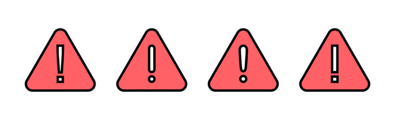 Exclamation danger sign illustration. attention sign and symbol. Hazard warning attention sign