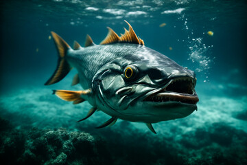 Monster fish in the underwater kingdom