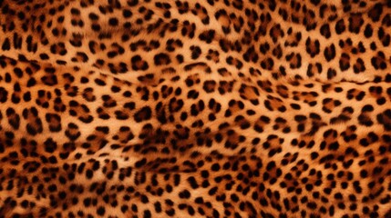 Cheetah fur seamless pattern. Repeated background of fluffy texture.