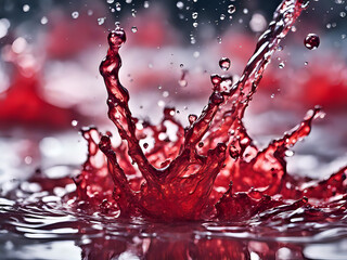 roter Wasser Splash