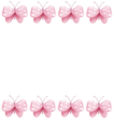 Valentine Pink butterfly frame