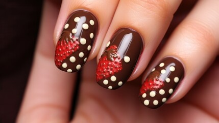 Sweet and heart manicure