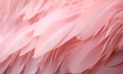 Close-up of pink flamingo feathers