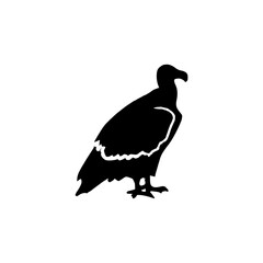 vulture silhouette back and white | Vector illustration of a vulture black