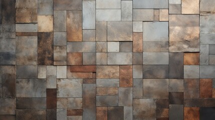 Fototapeta premium Close-Up of a Decorative Tile Wall