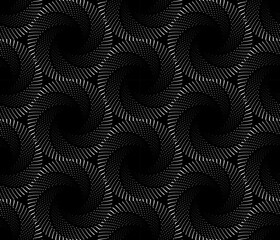 Seamless geometric pattern of halftone dots circles