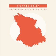 Vector illustration vector of Dusseldorf map Germany