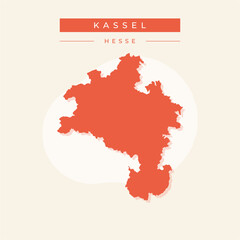 Vector illustration vector of Kassel map Germany