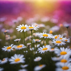 Fototapeta premium daisies in the field