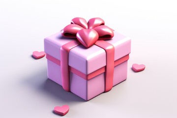 Obraz premium Happy Valentine's Day Three-dimensional chocolate cake gift set For lovers and important people