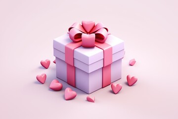 Happy Valentine's Day Three-dimensional chocolate cake gift set For lovers and important people generative by ai
