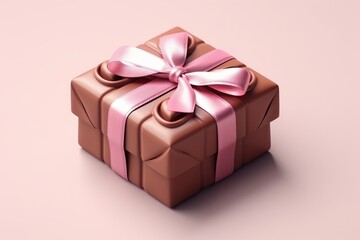 Obraz premium Happy Valentine's Day Three-dimensional chocolate cake gift set For lovers and important people generative by ai