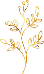 Golden Bloom - A Digital Painting of Floral Doodle Art Piece.