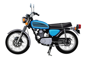 vintage motorbike 125 vector with white background