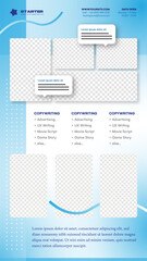 Soft Ocean Blue Gradient Marketing Pack Templates - A4 Print Flyer Templates - Style 1