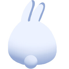 The rabbit turned its back.