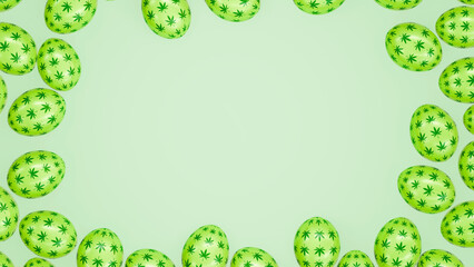 These Easter eggs feature a unique frame decorated with a striking cannabis leaf motif, adding a touch of modern flair to your springtime celebrations