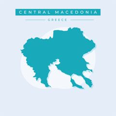Vector illustration vector of Central Macedonia map Greece