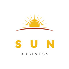 Obraz premium Sun Icon Logo Design Template