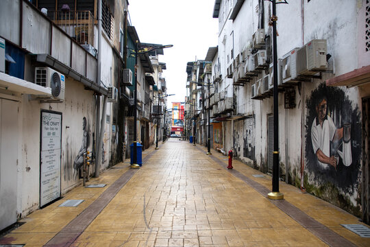 View of street art in Kluang, Malaysia.