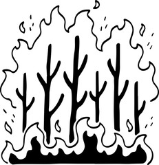cartoon wildfire drawing.