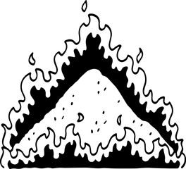 cartoon wildfire drawing.