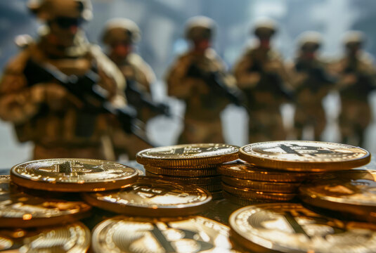 Legal Swat team seizing illegal bitcoin to prevent illegal transactions and illegal financing