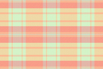 Awesome texture plaid background, template vector fabric check. Model tartan seamless textile pattern in light and orange colors.