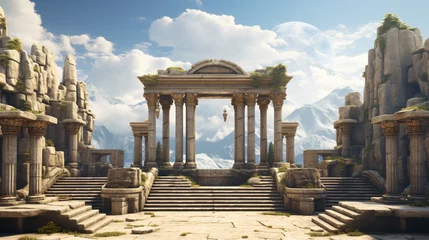 Photo sur Plexiglas Lieu de culte Fantasy ancient greek temple