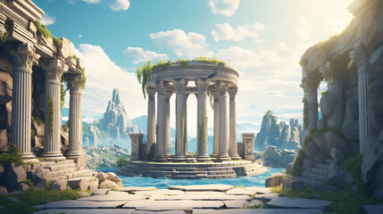 Fantasy ancient greek temple - Powered by Adobe