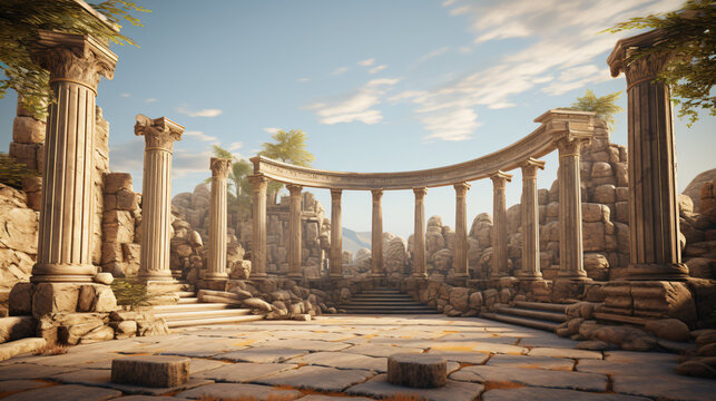 Fantasy ancient greek temple © Cybonix