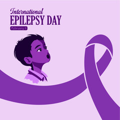 Vector illustration on the theme of International Epilepsy Day.