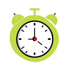 Clock striking midnight vektor icon illustation
