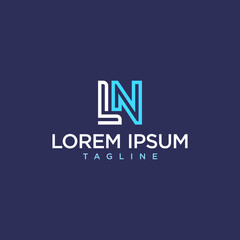 ln nl monogram logo design