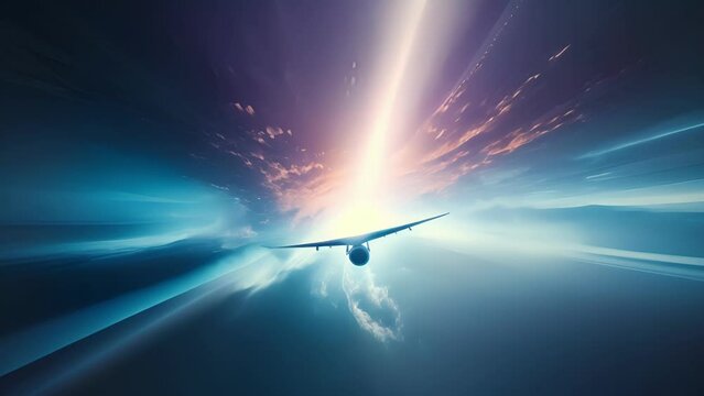 An intense burst of energy captured in a freezeframe shot of a plane exceeding the speed of sound.