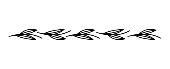 Swirly divider of black line set. This clean lines and artistic flair make it a must-have element for your design toolbox. Vector illustration.