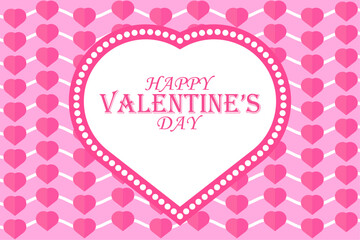 Happy Valentine's Day Vector Template Design Illustration. Suitable for greeting card, poster and banner