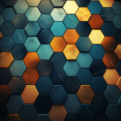 Randomly color hexagon shape for background