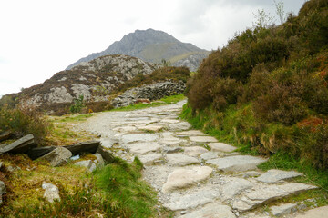 Snowdonia National Park hiking route, popular outdoor destination, Wales, United Kingdom