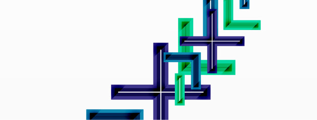 Obraz premium Cross line background minimal geometric template. Design for wallpaper, banner, background, landing page, wall art, invitation, prints, posters