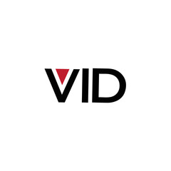 VID logo. VID set , V I D design. White VID letter. VID, V I D letter logo design. Initial letter VID letter logo set, linked circle uppercase monogram logo. V I D letter logo vector design.	
