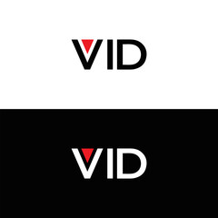 VID logo. VID set , V I D design. White VID letter. VID, V I D letter logo design. Initial letter VID letter logo set, linked circle uppercase monogram logo. V I D letter logo vector design.	

